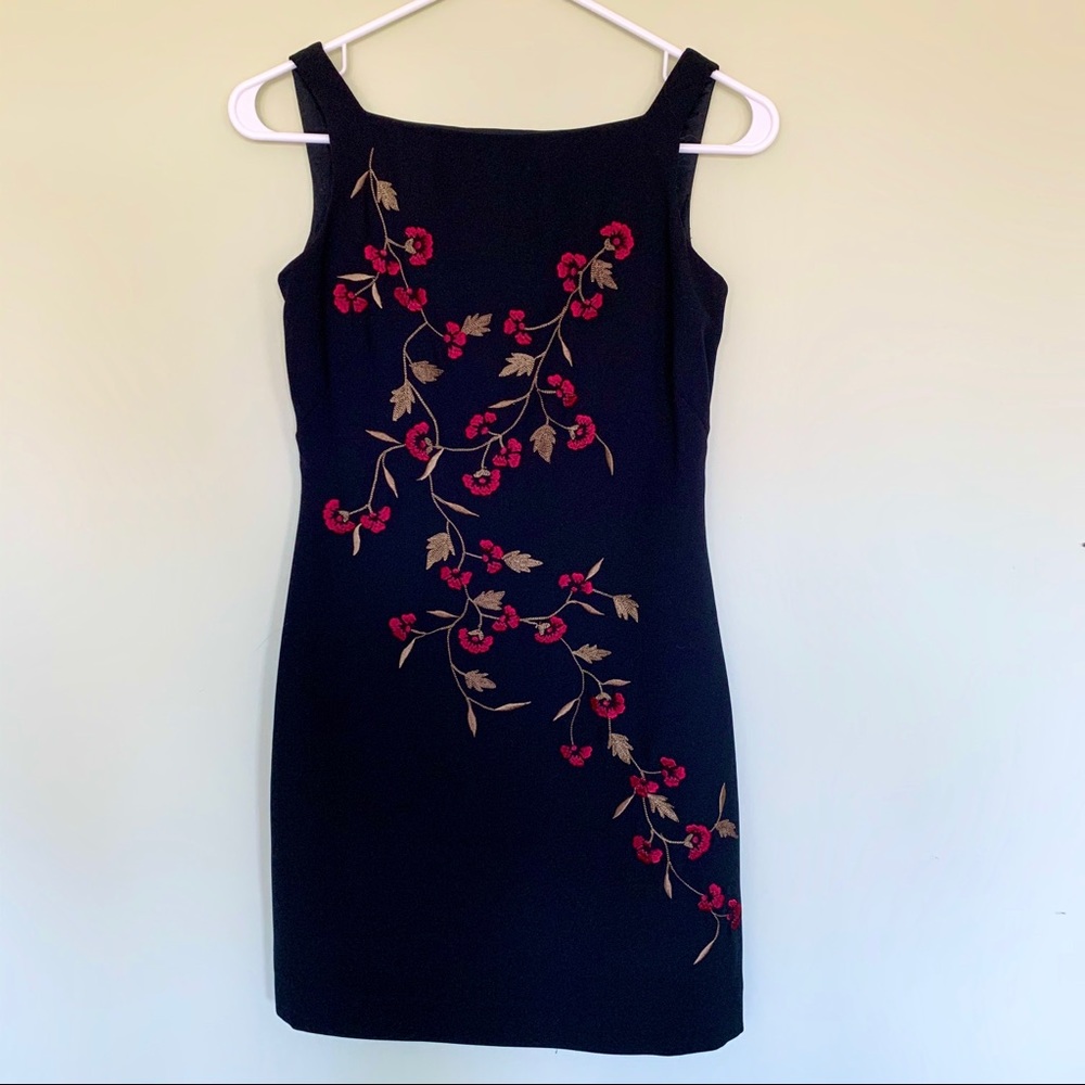 Ann Taylor LBD with embroidered florals